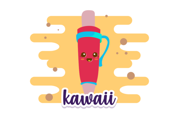 School Ballpoint Kawaii Clipart for Graphics and Icons