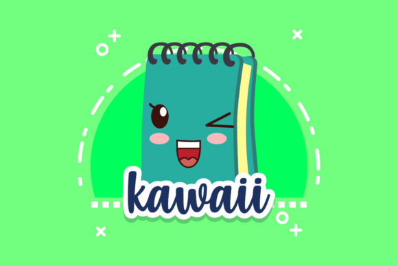 School Book Kids Kawaii Graphics & Icons