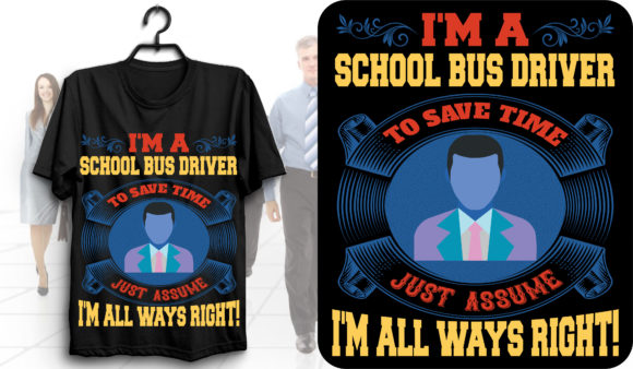School Bus Driver Graphics for T-Shirt Designs