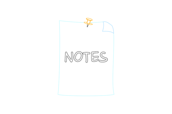 School Paper Notes Icon for Graphics & Icons