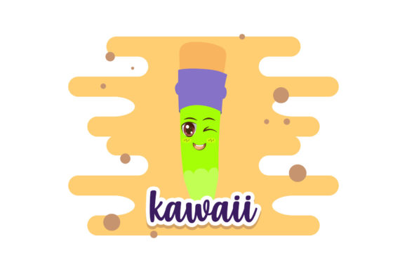 School Pencil Kawaii Clipart: Graphics & Icons