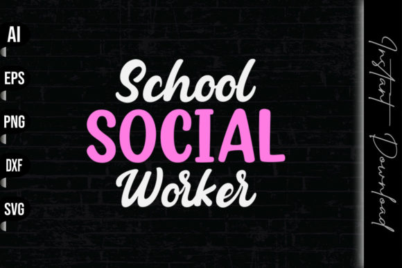 School Social Worker Graphics & Print Templates
